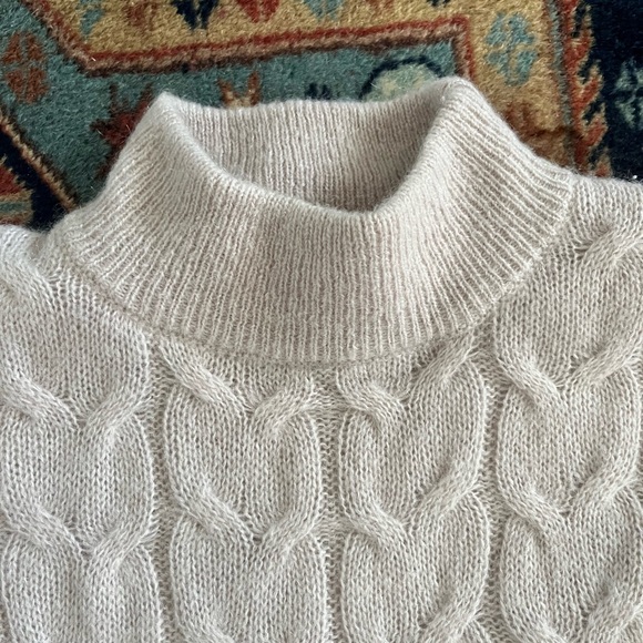 Ted Baker Veolaa Cable Knit Wool Mohair Blend Sweater lilac purple pink Size M 3 - Picture 4 of 10